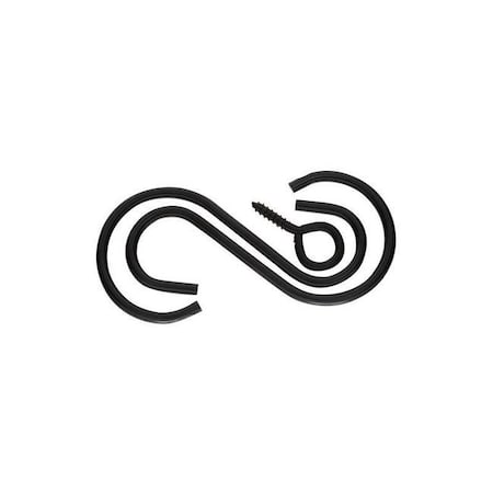 Homepage 3.5 in. Wire Extension Hook Plant Hardware Accessories N275-149; Black HO666992